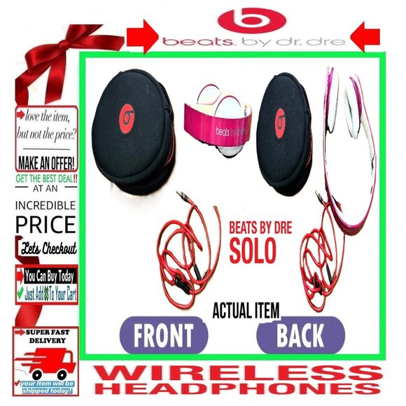 🛑 BEATS By Dre ➕🆒 WIRELESS HEADPHONES Limited Edition Studio Audio 💸BUY NOW‼️ - Picture 3 of 16